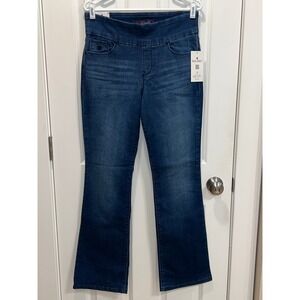 NEW Gloria Vanderbilt Amanda Pull On Boot Jeans Dark Wash Size 8 Average